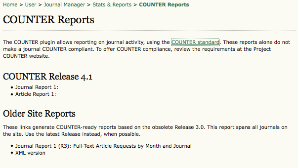 COUNTER Reports
