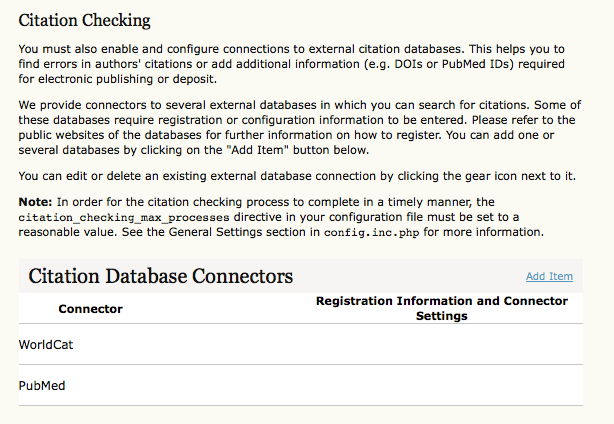 Citation Database Connectors