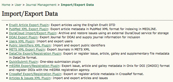 Import/Export Data