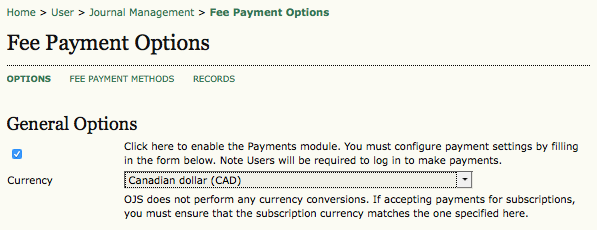 Fee Payment Options