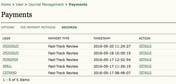 Payment Records