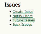 Future Issues link