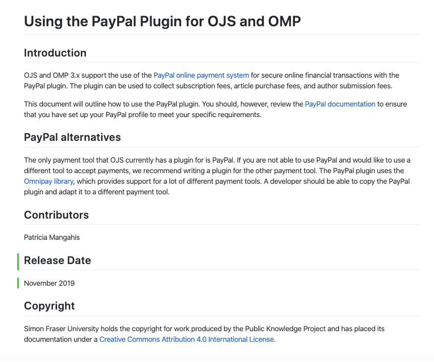 Readme file for the Using the Paypal Plugin guide.