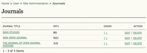 Hosted Journals Page