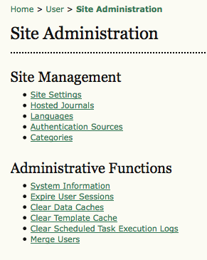 Site Administration Responsibilities