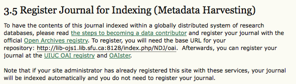 Register Journal for Indexing
