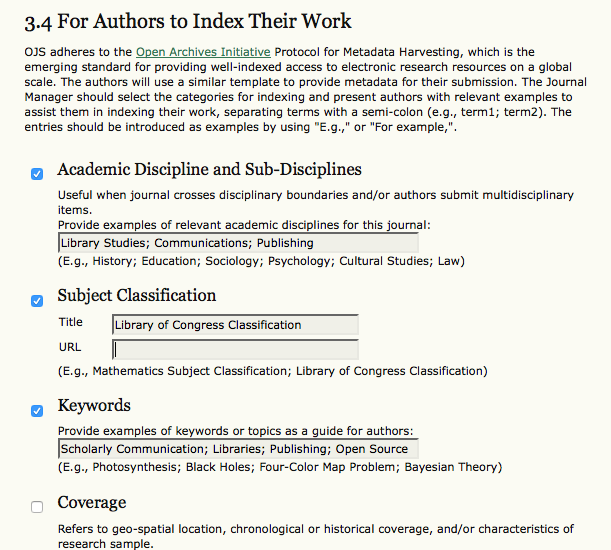 For Authors to Index Their Work