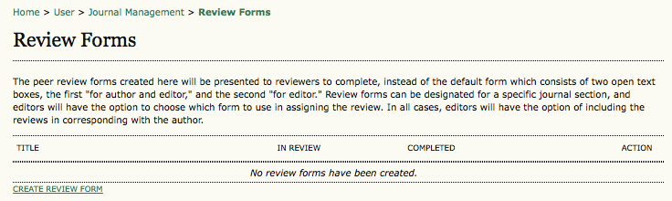 Review Forms