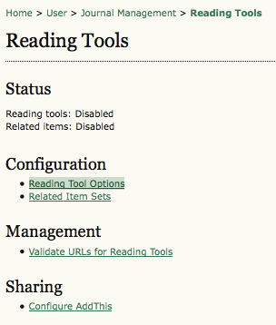 Activating Reading Tools
