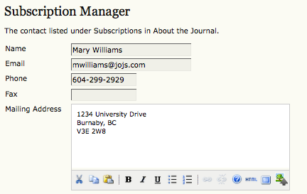 Subscription Manager
