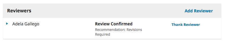 The Review Confirmed status applied to a review.